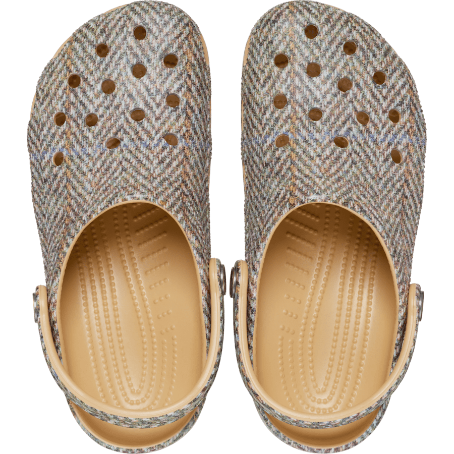 Wheat Classic Tweed Clog - Top - Crocs
