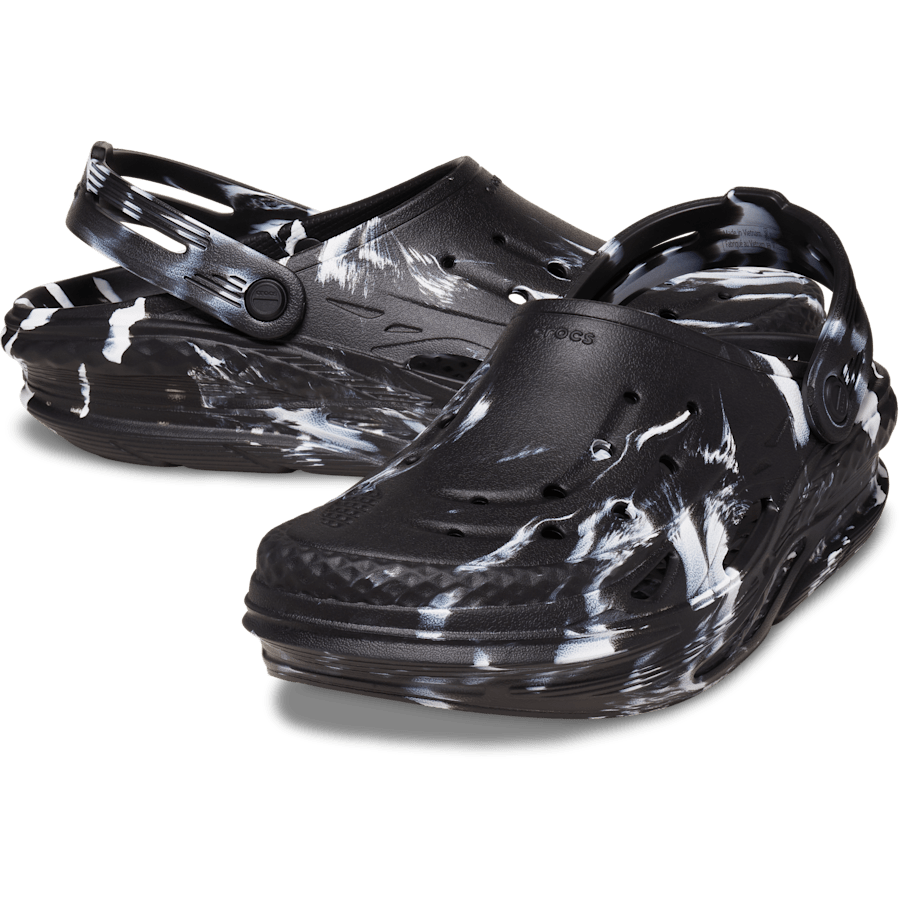 Black / White Off Grid Marbled Clog - Pair - Crocs