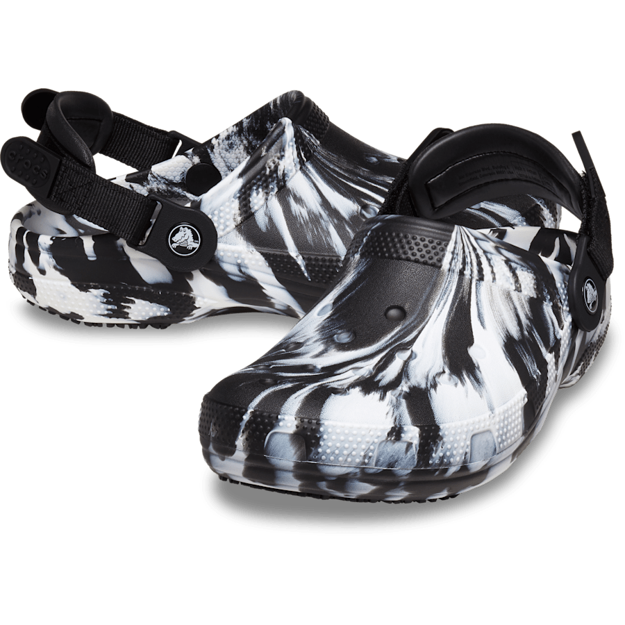 Black / White Classic Work Graphic Clog - Pair - Crocs PFD
