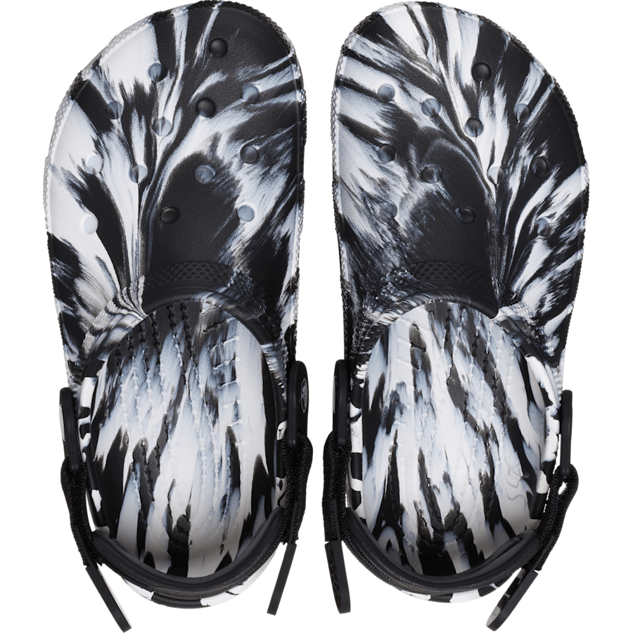 Black / White Classic Work Graphic Clog - Top - Crocs PFD