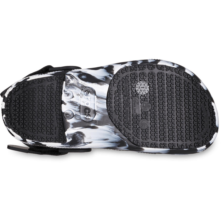 Black / White Classic Work Graphic Clog - Bottom - Crocs PFD