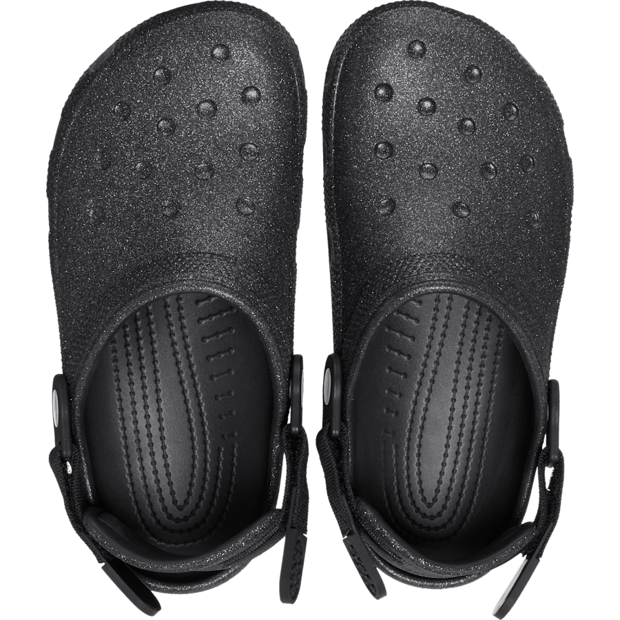 Black Glitter Classic Work Graphic Clog - Top - Crocs PFD