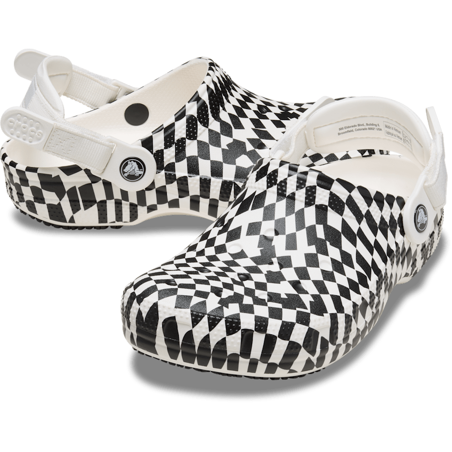 White / Black Classic Work Graphic Clog - Pair - Crocs PFD