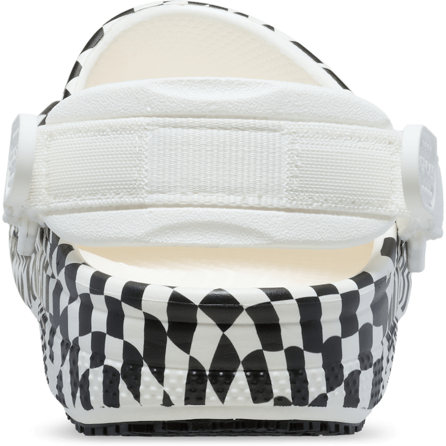 White / Black Classic Work Graphic Clog - Back - Crocs PFD
