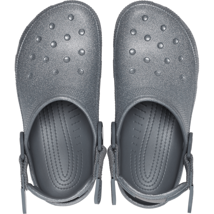 Paillettes noires Sabots classiques à motifs de travail antidérapants - Dessus - Crocs