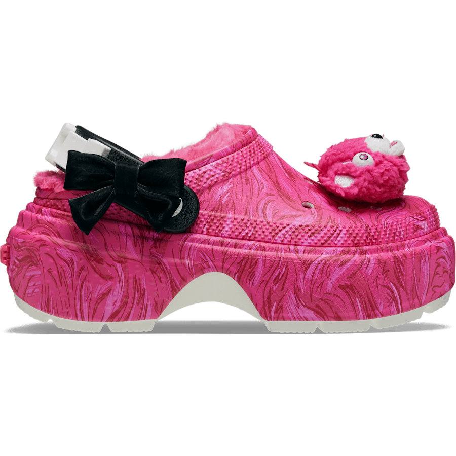 Pink Multi Fortnite X Crocs Stomp Lined Clog Cuddle Team Leader - Side - Crocs