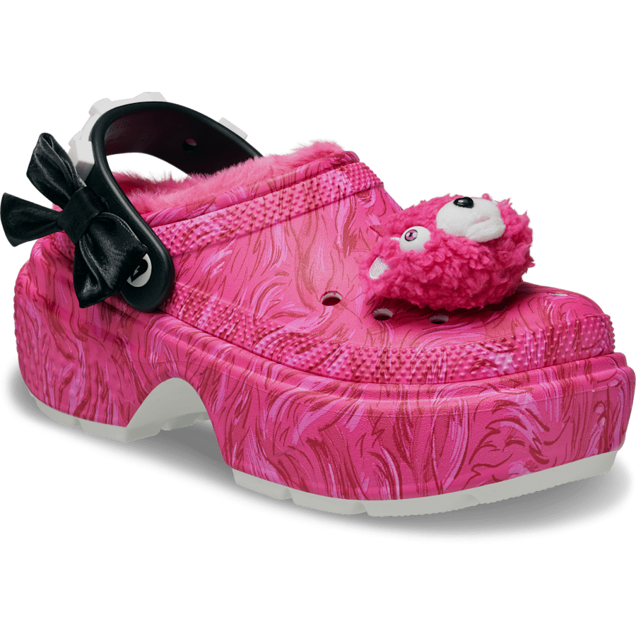 Pink Multi Fortnite X Crocs Stomp Lined Clog Cuddle Team Leader - Angle - Crocs
