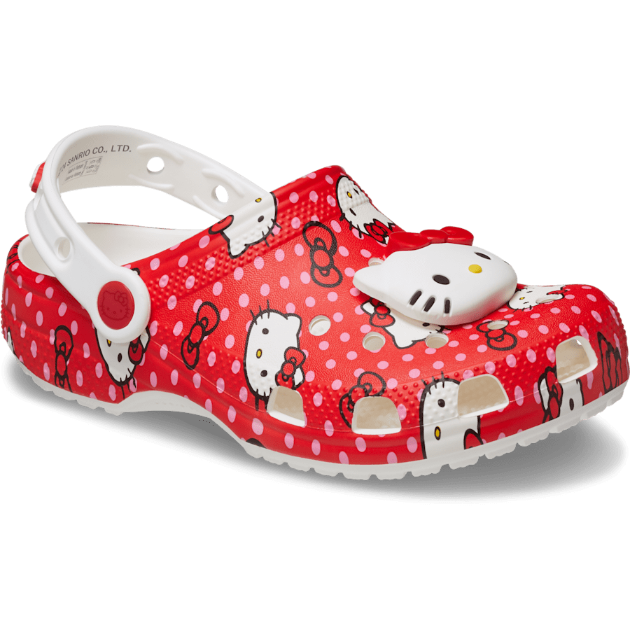 Multi Kids' Hello Kitty® Red Classic Clog - Angle - Crocs