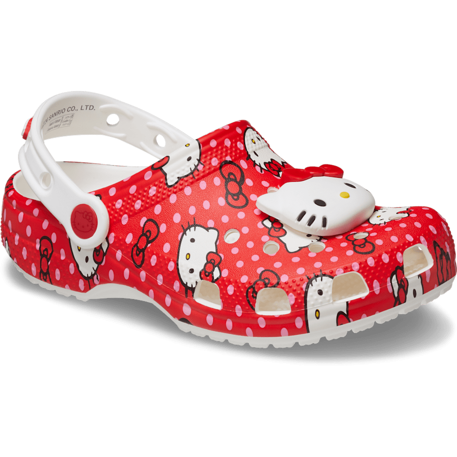 Multi Toddlers' Hello Kitty® Red Classic Clog - Angle - Crocs