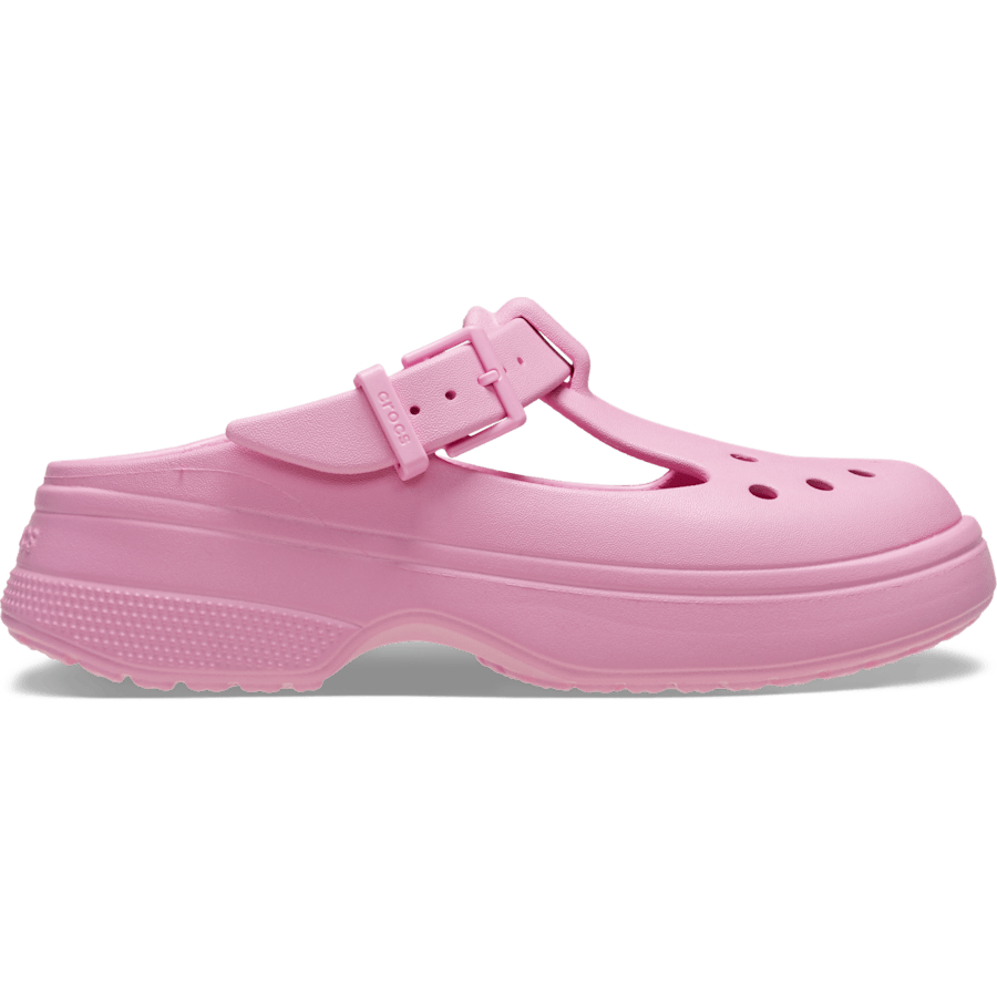 Pink Tweed Classic Mary Jane Clog - Side - Crocs