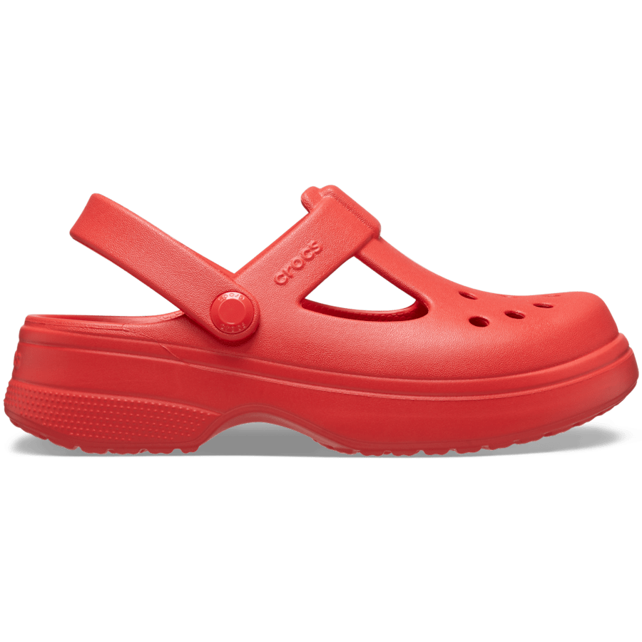 Cherry Red Kids' Classic Mary Jane Clog - Side - Crocs