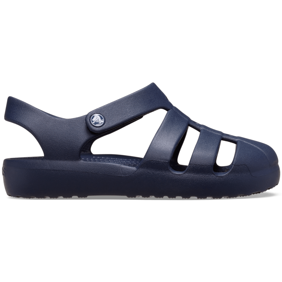 Navy Kids' Classic Fisherman Sandal - Side - Crocs