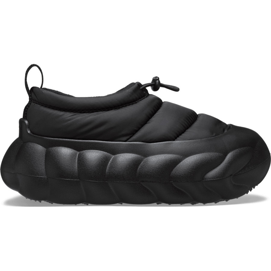Black / Black Overpuff Shorty - Side - Crocs