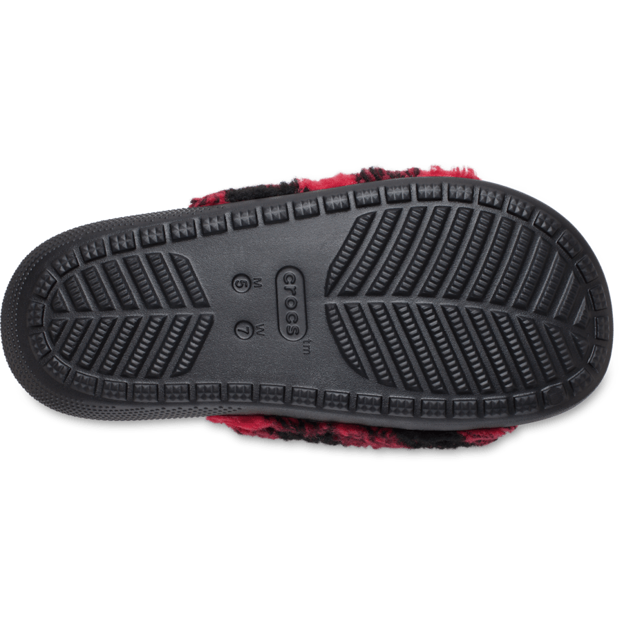 Black Classic Buffalo Check Slide - Bottom - Crocs