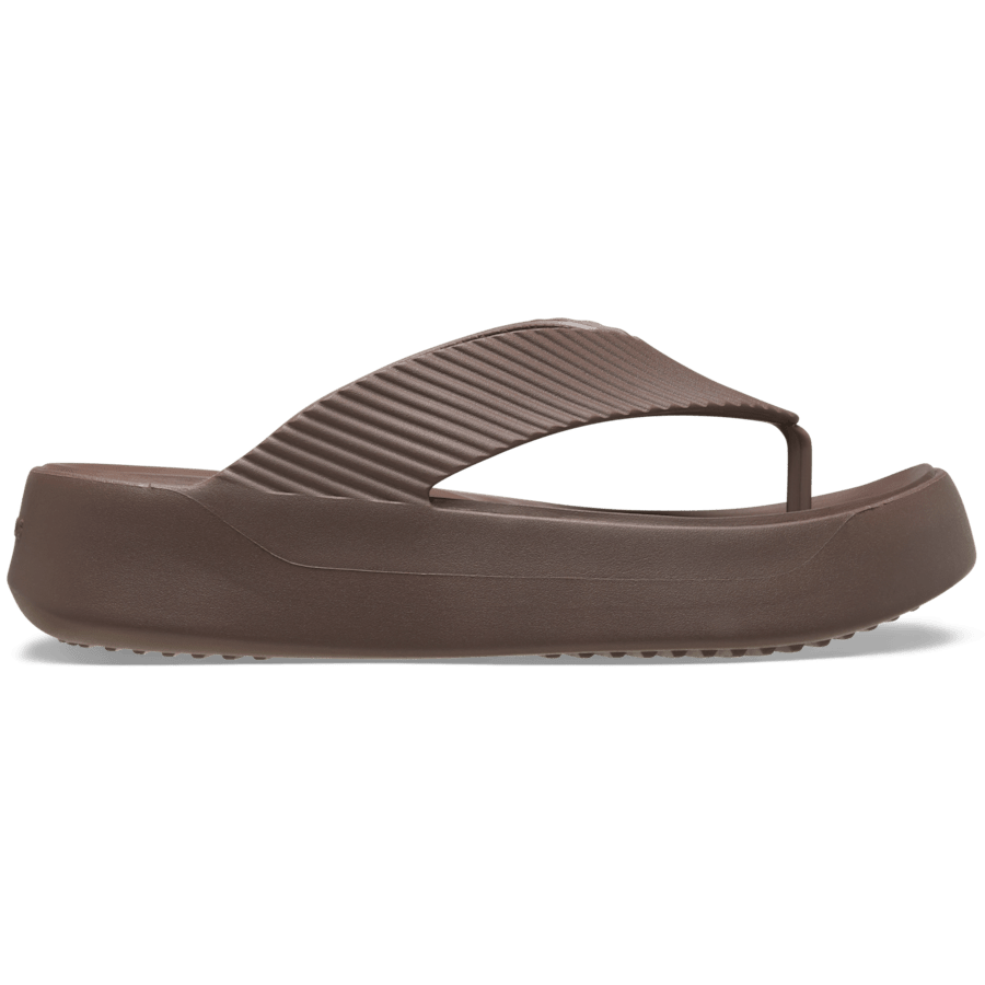 Truffle Getaway Groove Platform Flip - Side - Crocs