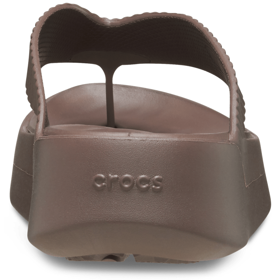Truffle Getaway Groove Platform Flip - Back - Crocs