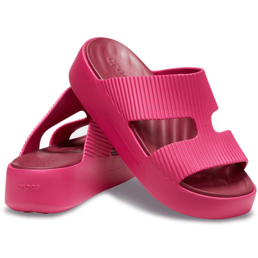 Dragon Fruit Getaway Groove Platform H-Strap - Pair - Crocs