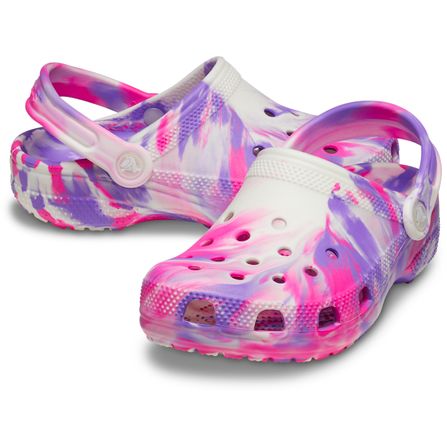 Pink Crush / Multi Kids' Classic Glow-in-the-Dark Marbled Clog - Pair - Crocs