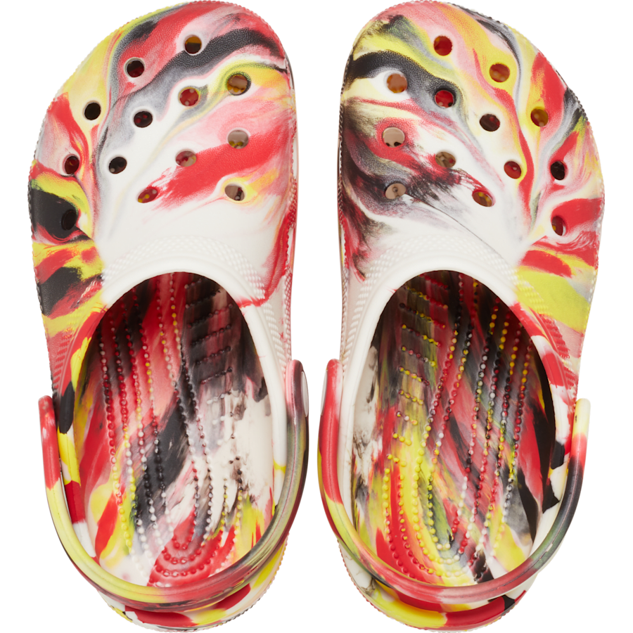 Varsity Red / Multi Kids' Classic Glow-in-the-Dark Marbled Clog - Top - Crocs
