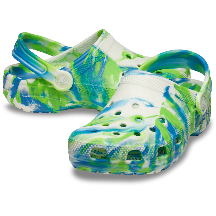 Prep Blue / Multi Toddler Classic Glow-in-the-Dark Marbled Clog - Pair - Crocs