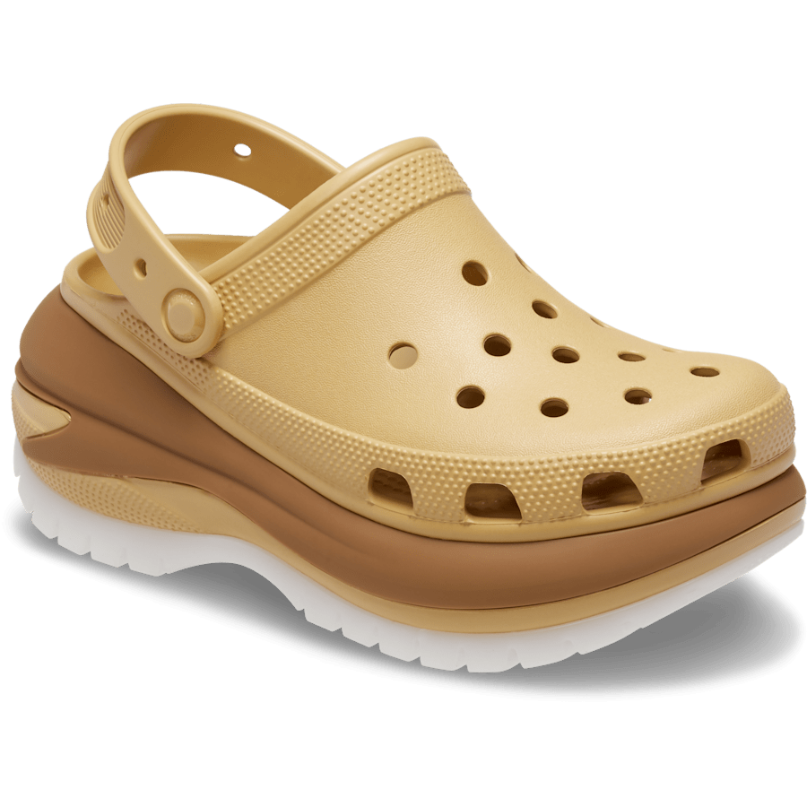 Wheat Mega Crush Matte Clog - Angle - Crocs