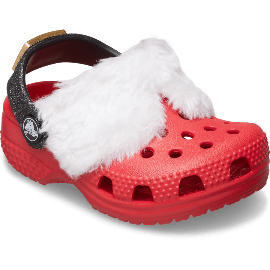 Varsity Red / Multi Infant Crocs Littles™ Santa Clog - Angle - Crocs