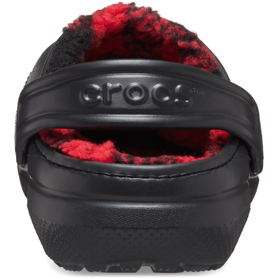 Noir Toddler Classic Lined Buffalo Check Clog - Arrière - Crocs