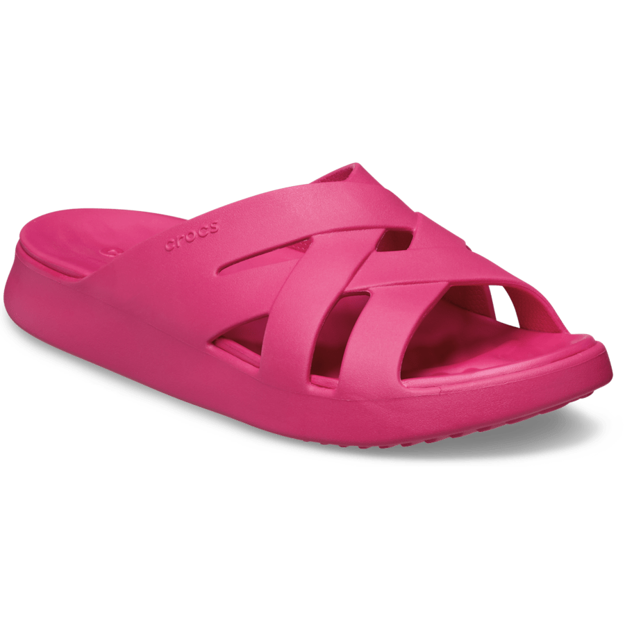 Dragon Fruit Getaway Weave Slide - Angle - Crocs