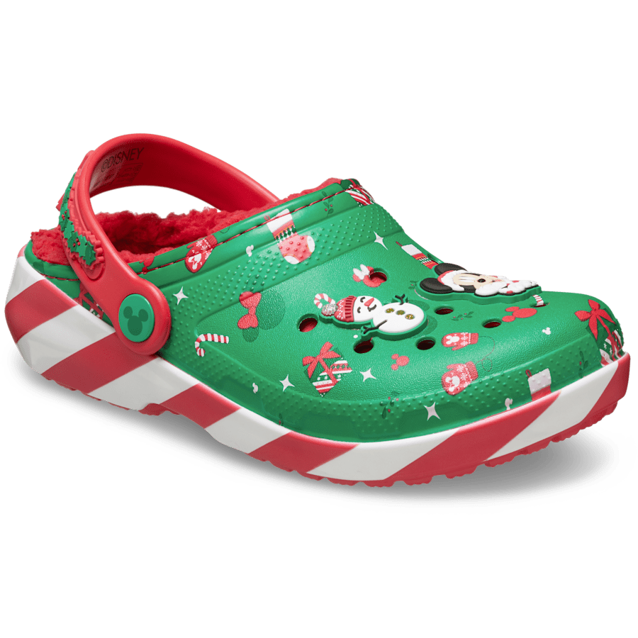 Multi Toddlers' Mickey Holiday Lined Classic Clog - Angle - Crocs