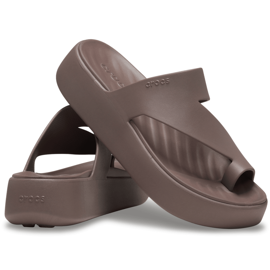 Truffle Getaway Platform Toe Loop - Pair - Crocs