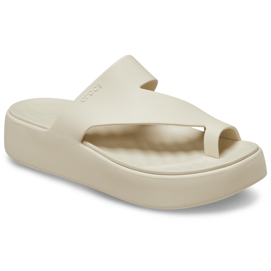 Sandstone Getaway Platform Toe Loop - Angle - Crocs