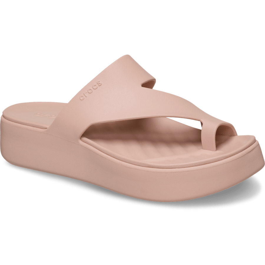 Blush Getaway Platform Toe Loop - Schrägsicht - Crocs