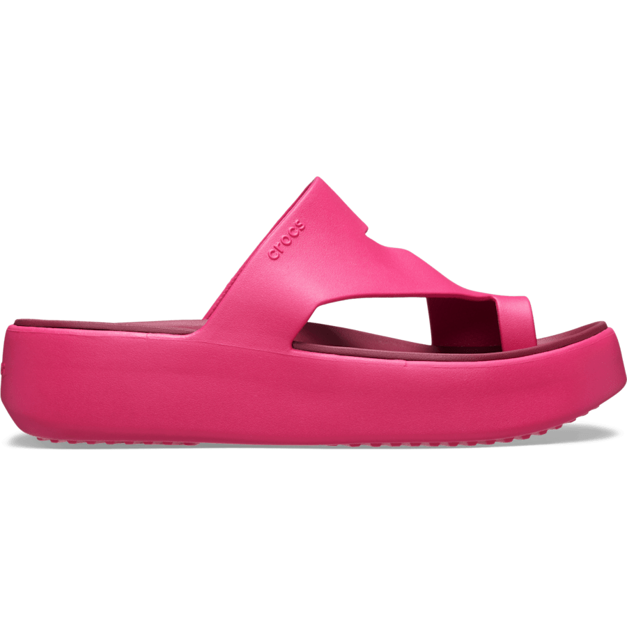 Dragon Fruit Getaway Platform Toe Loop - Side - Crocs