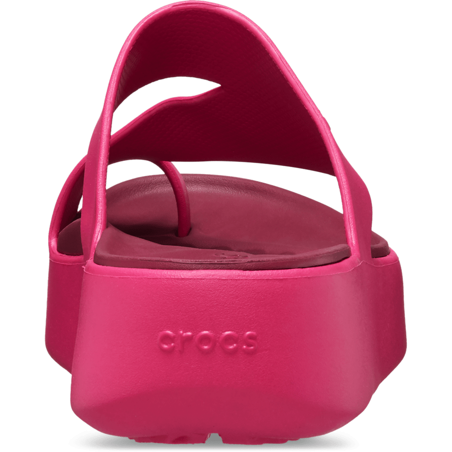 Dragon Fruit Getaway Platform Toe Loop - Back - Crocs
