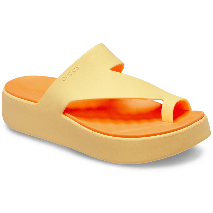 Golden Hour Getaway Platform Toe Loop - Angle - Crocs