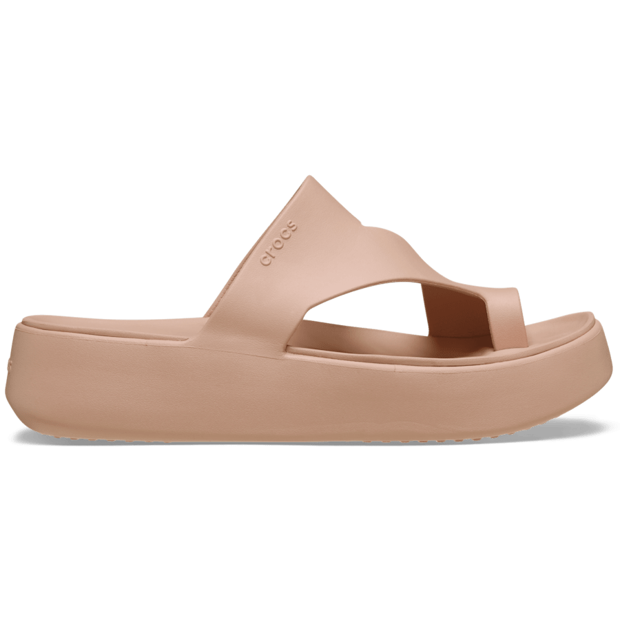 Pink Caramel Getaway Platform Toe Loop - Side - Crocs