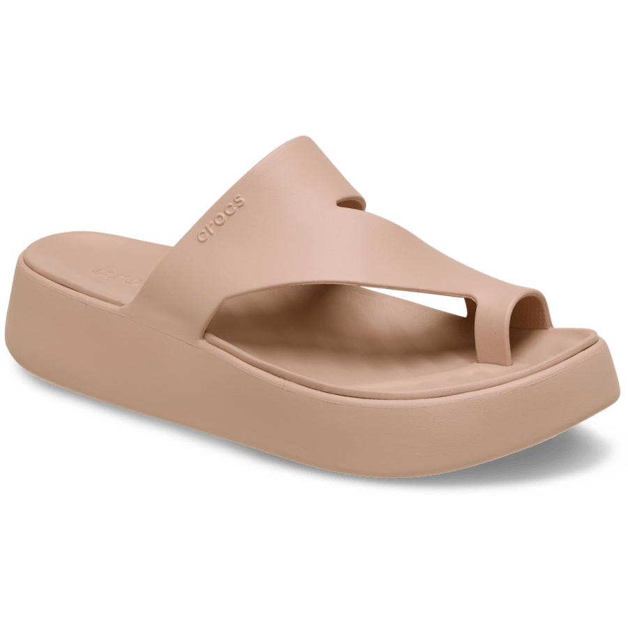 Pink Caramel Getaway Platform Toe Loop - Angle - Crocs