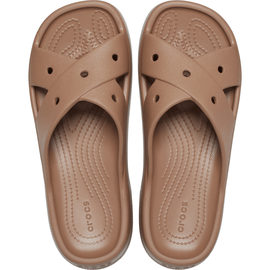 Milk Chocolate Classic Women's Cross Strap - Top - Crocs