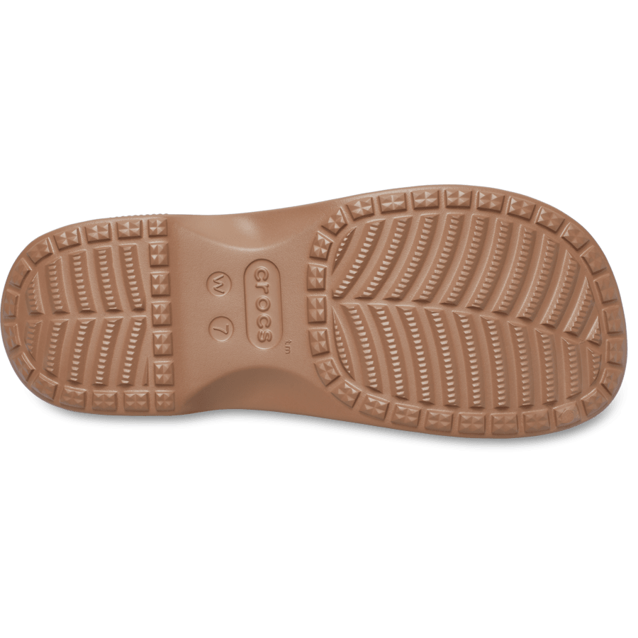 Milk Chocolate Classic Women's Cross Strap - Bottom - Crocs