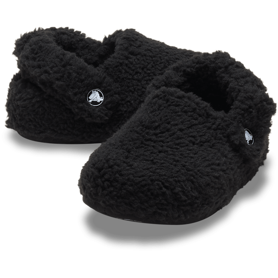 Black Toddler Classic Cozzzy Slipper - Pair - Crocs
