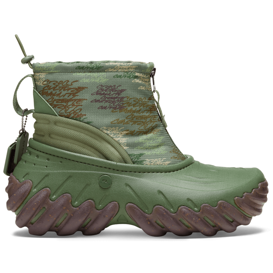 Army Green FL X Crocs Echo Boot - Side - Crocs
