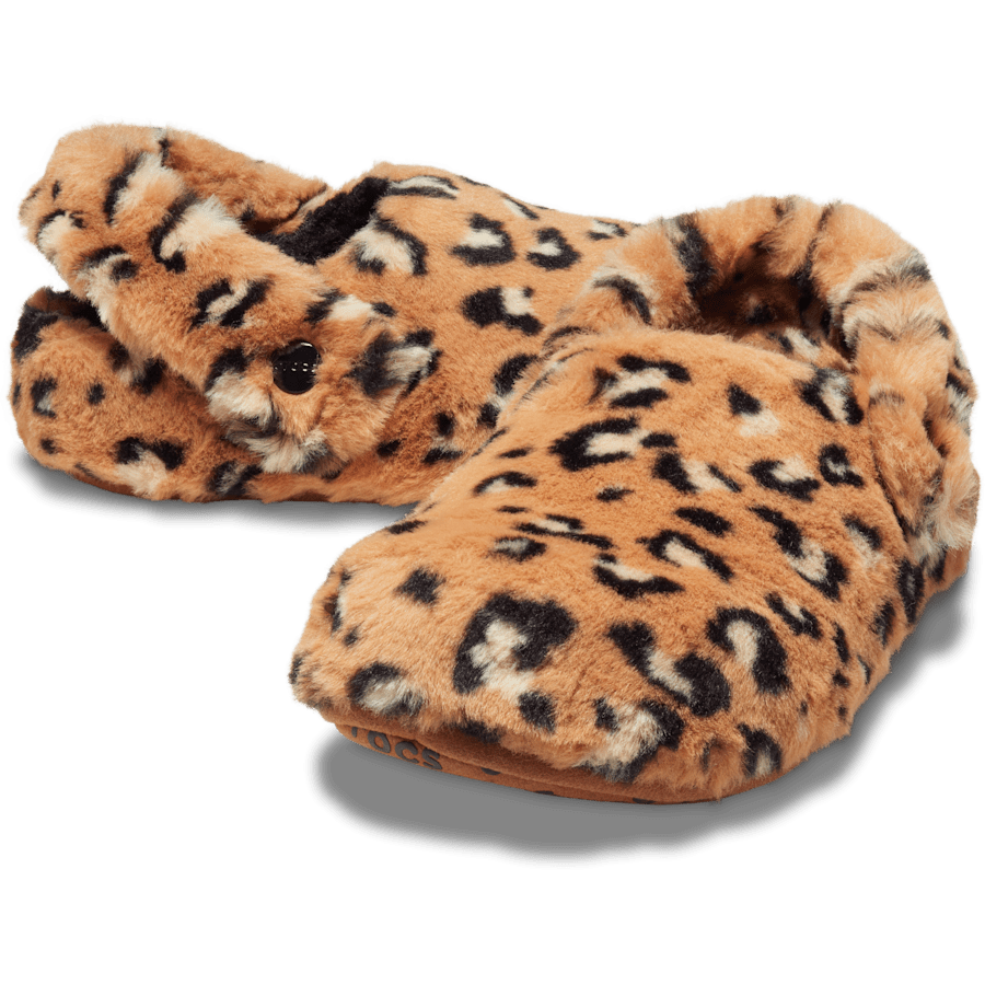 Léopard / Noir Classic Leopard Fur Cozzzy Slipper - Paire - Crocs