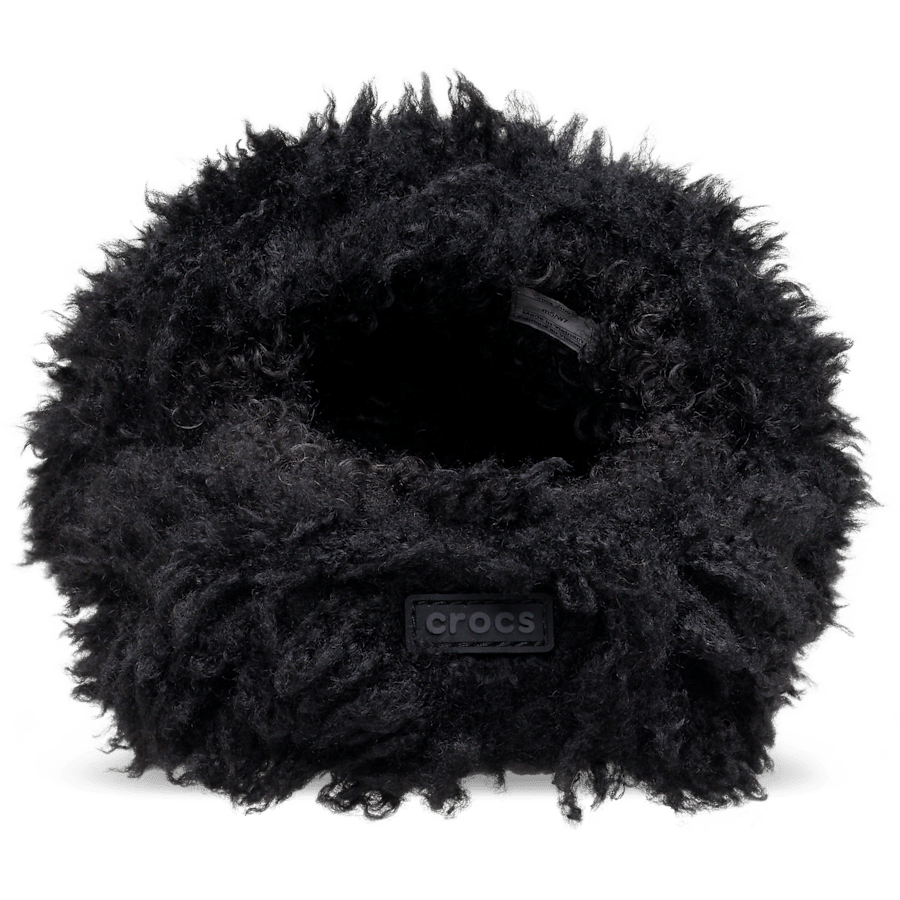 Black Classic Shaggy Fur Slide - Back - Crocs