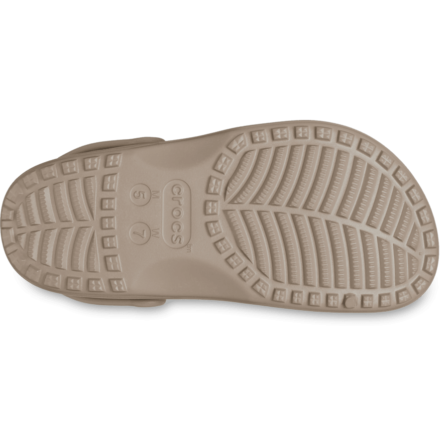 Taupe Classic Floral Cut-Out Clog - Bottom - Crocs