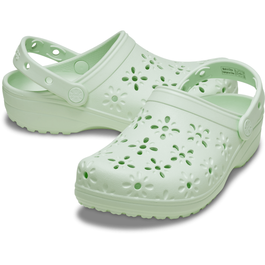 Jade Tint Classic Floral Cut-Out Clog - Pair - Crocs