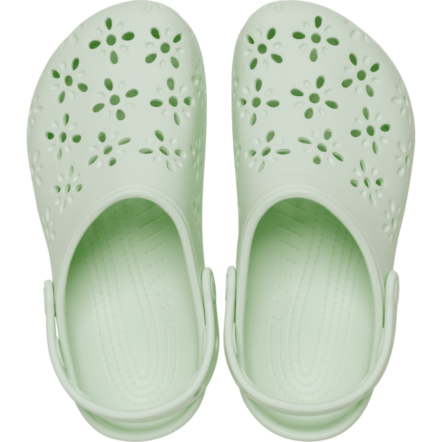 Jade Tint Classic Floral Cut-Out Clog - Top - Crocs