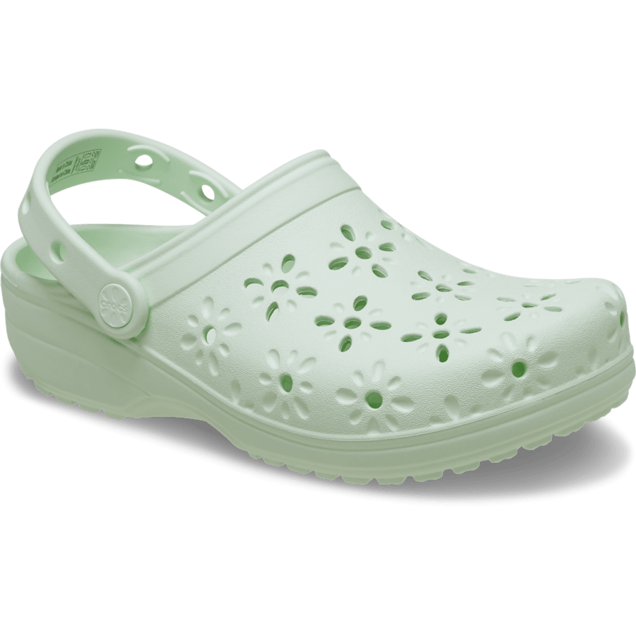 Jade Tint Classic Floral Cut-Out Clog - Angle - Crocs
