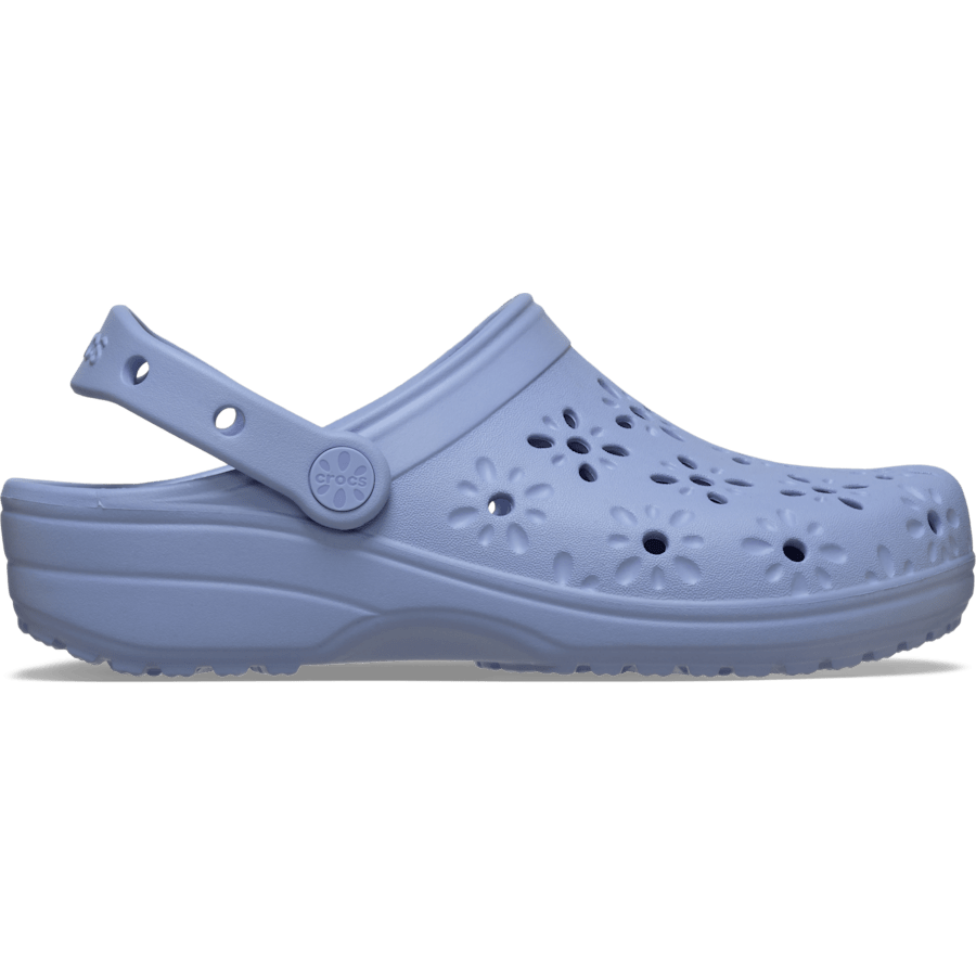 Crocs Classic Floral Cut-Out Clog — Blue Haze