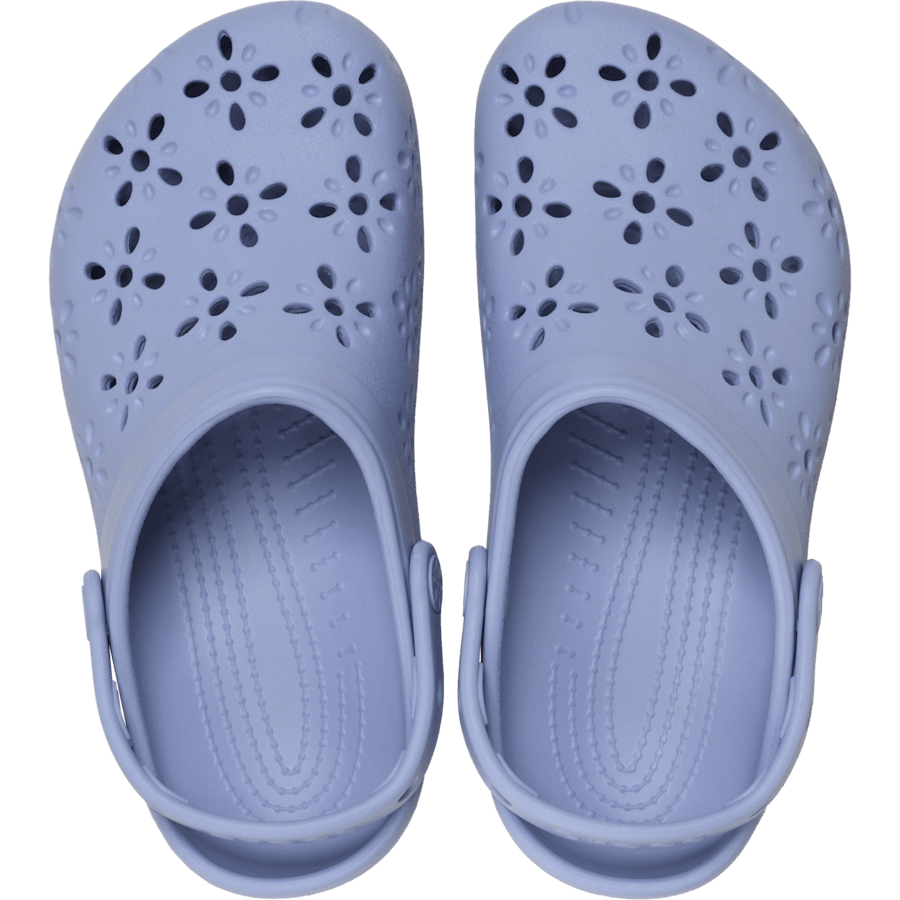 Crocs Classic Floral Cut-Out Clog — Blue Haze