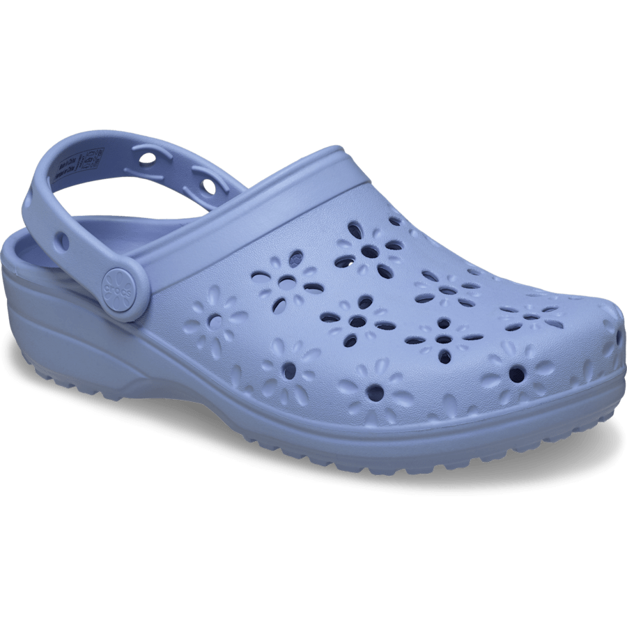 Crocs Classic Floral Cut-Out Clog — Blue Haze